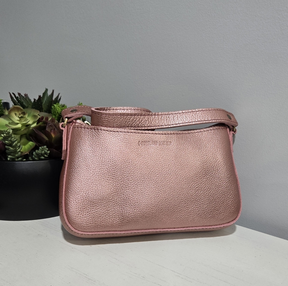 Supernova a Rose Gold Pink Lucy Shoulder Bag Portland Leather Goods NEW Premium!